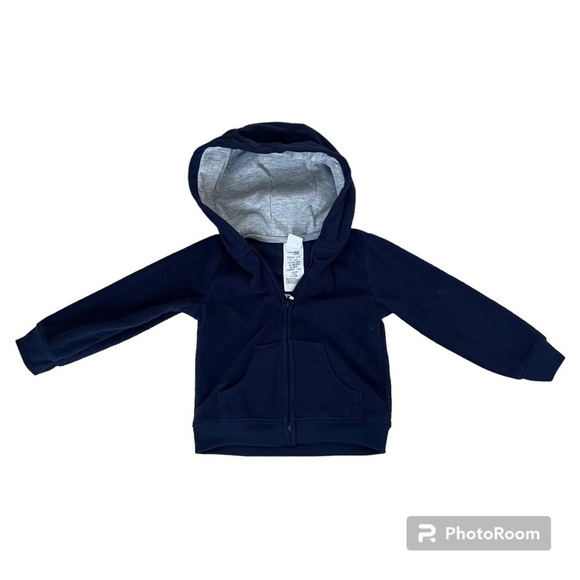Carter’s fleece zip up jacket, navy blue size 24M - Picture 1 of 2
